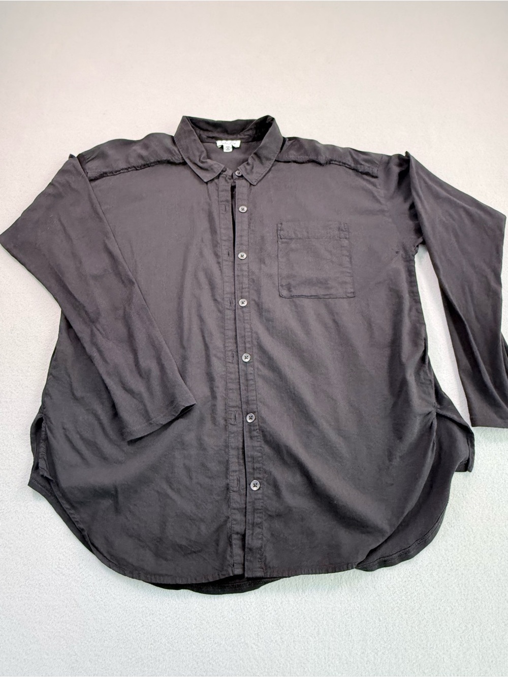 Splendid Paige Shirt Women's Medium Black Button Up Top